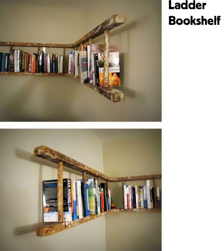 DIY Project Ideas for 2018: Ladder Bookshelf