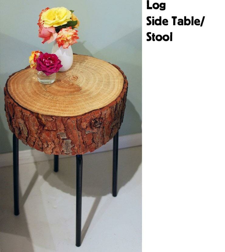 DIY Project Ideas for: Log side Table