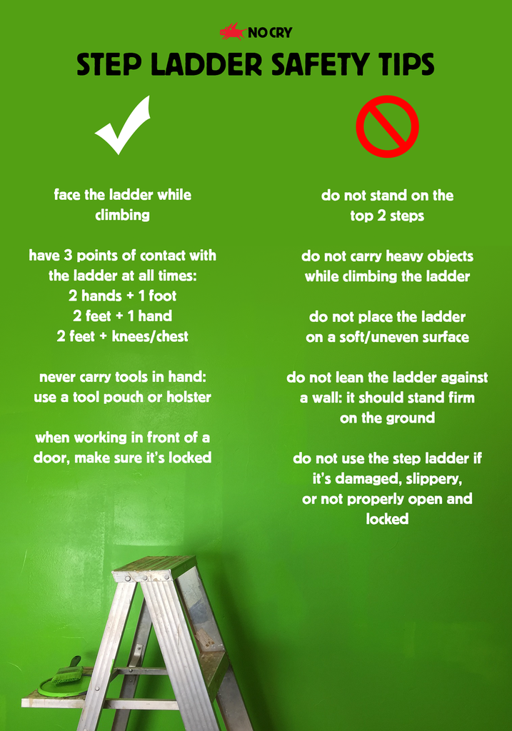 NoCry Step Ladder Safety Tips